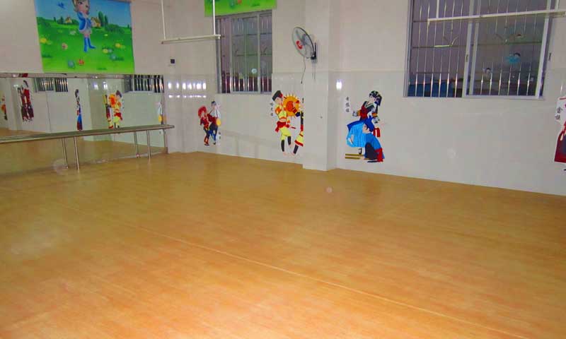 广州幼儿园舞蹈室pvc运动地板