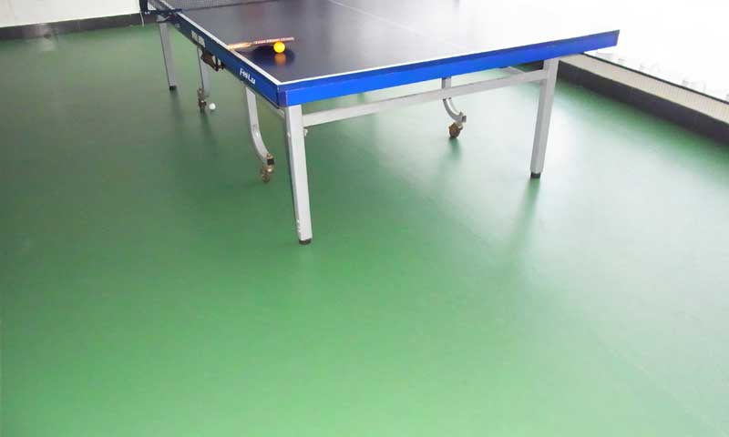 乒乓球场地使用塑胶乒乓球运动地板是趋势